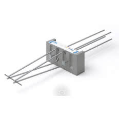 Element Schöck Isokorb® typu RQP+RQP  - do łączenia podpartych balkonów żelbetowych z istniejącymi stropami żelbetowymi